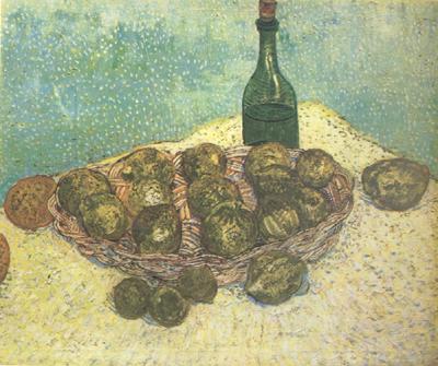 Vincent Van Gogh Still life:Bottle,Lemons and Oranges (nn04) oil painting picture